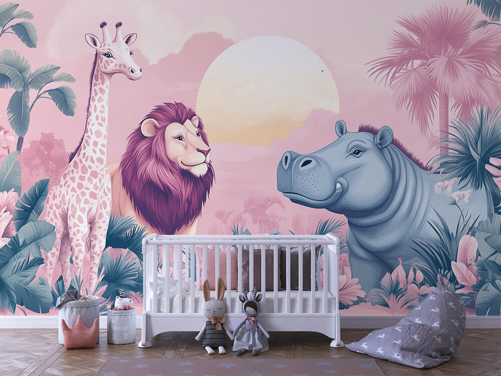 Enchanted Forest Animal Wallpaper Mural for Kids’ Room
