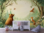 Backyard Wildlife – Realistic Forest Animal Mural for Children's Rooms
