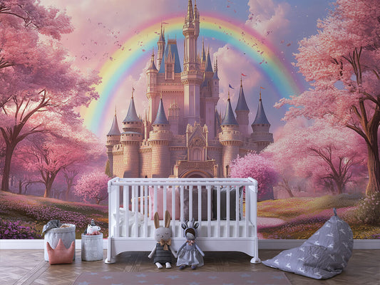 Rainbow Magic Castle - Wall Mural for Kids